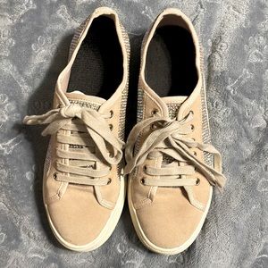 Gianni Bini Pink Crystal and Suede Sneakers, Size 9M